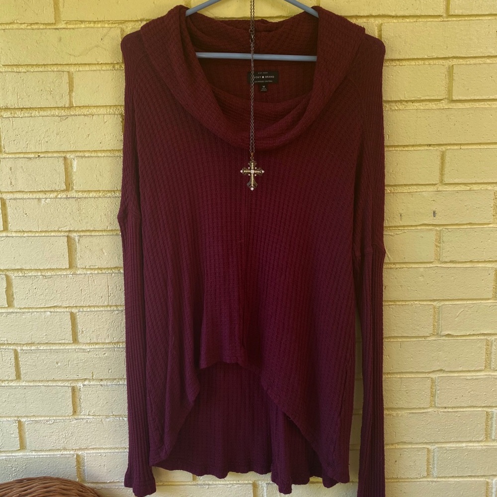 Lucky brand cowl neck sweater